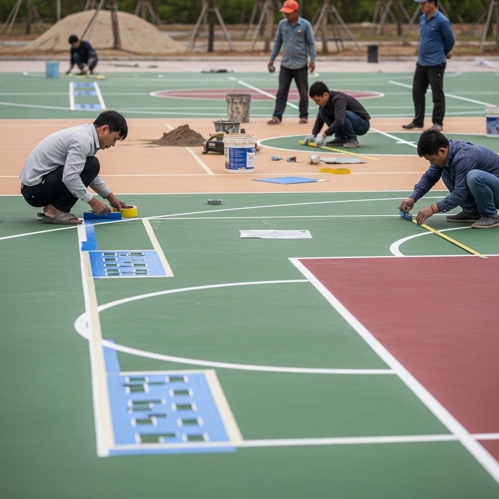 Quy trình thi công sân thể thao